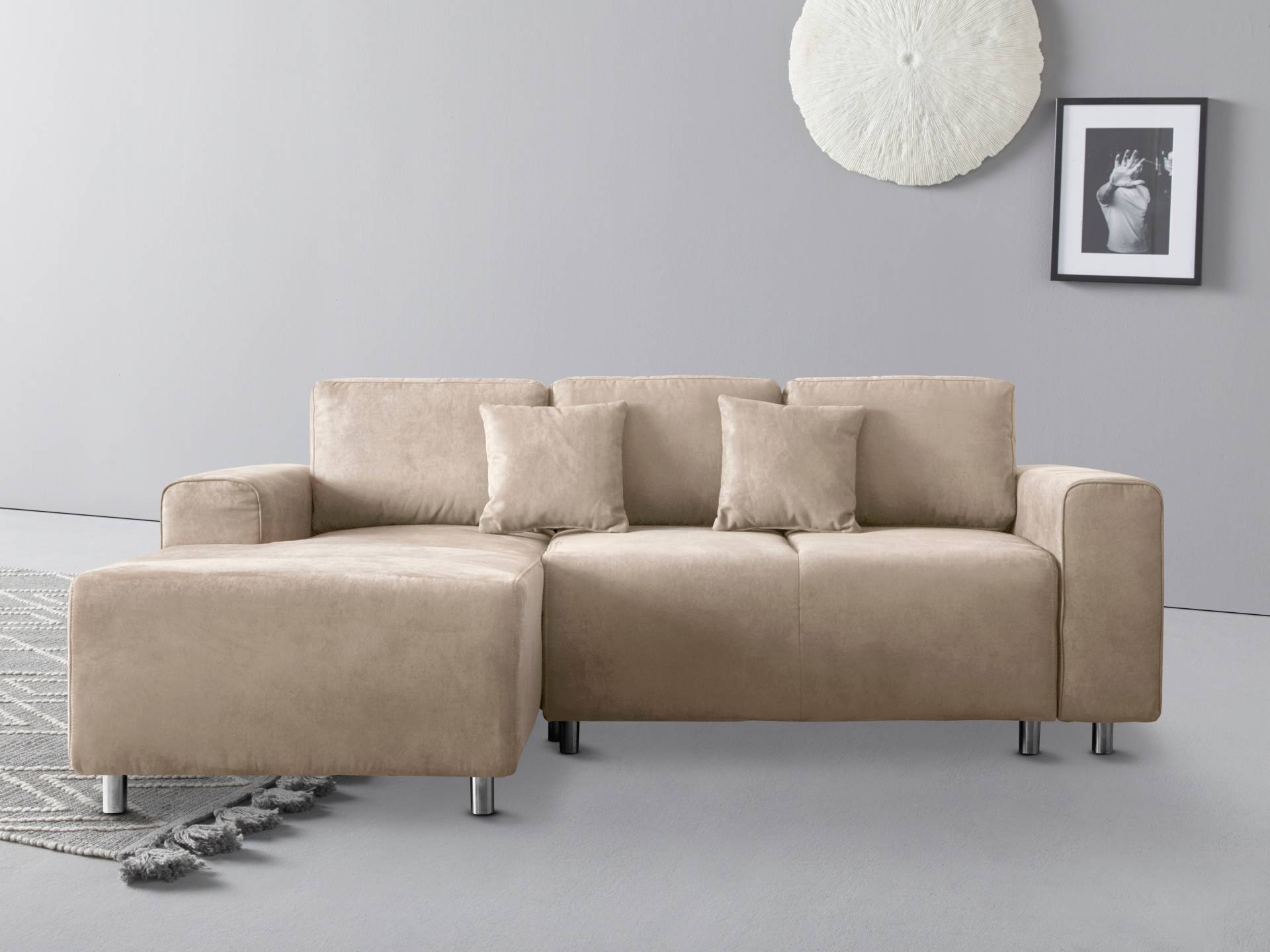 Guido Maria Kretschmer Home&Living Ecksofa »Györ«, L-Form, wahlweise mit Bettfunktion und Bettkasten incl. 2 Zierkissen von Guido Maria Kretschmer Home&Living