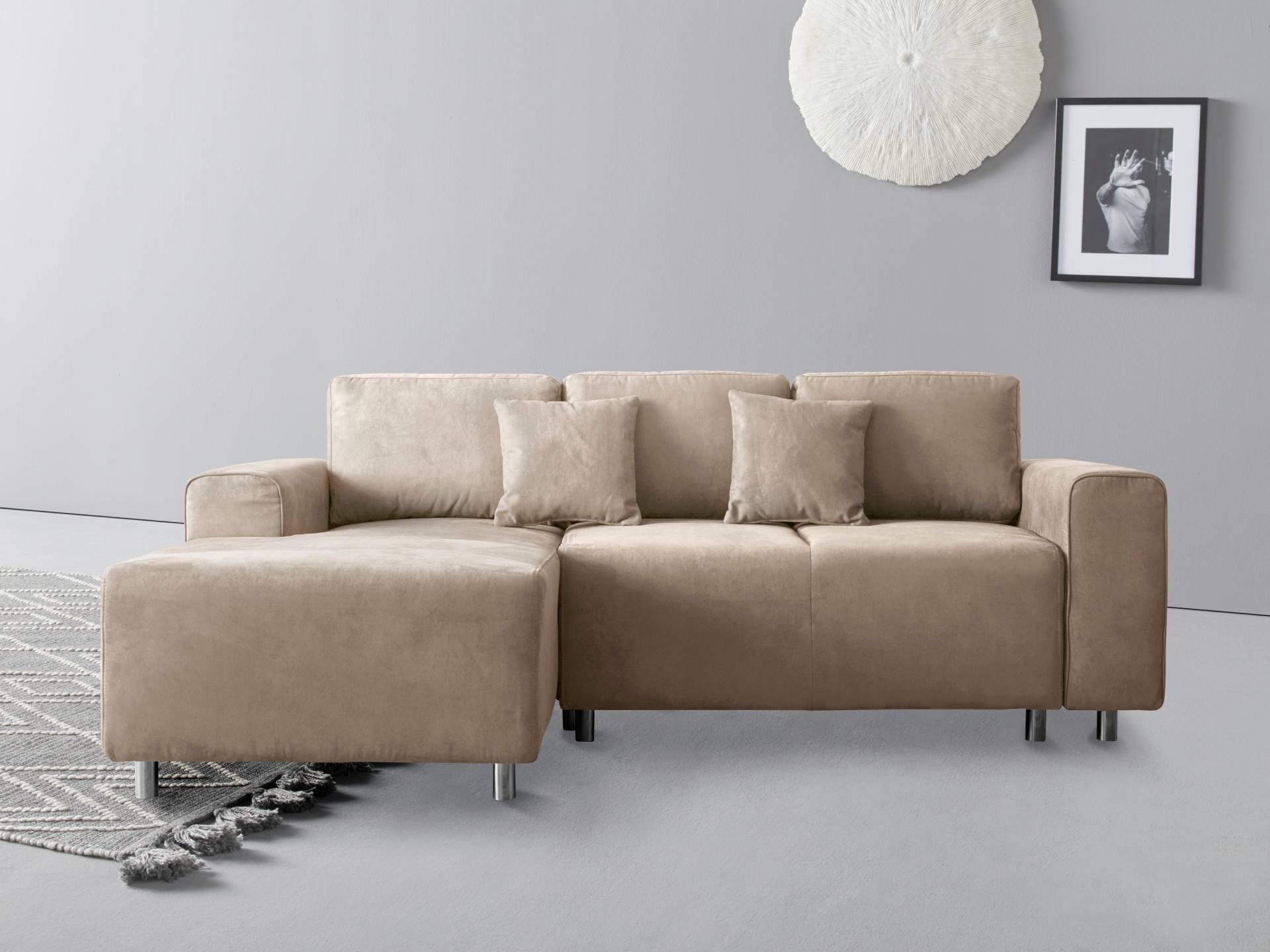 Guido Maria Kretschmer Home&Living Ecksofa »Györ«, L-Form, wahlweise mit Bettfunktion und Bettkasten incl. 2 Zierkissen von Guido Maria Kretschmer Home&Living