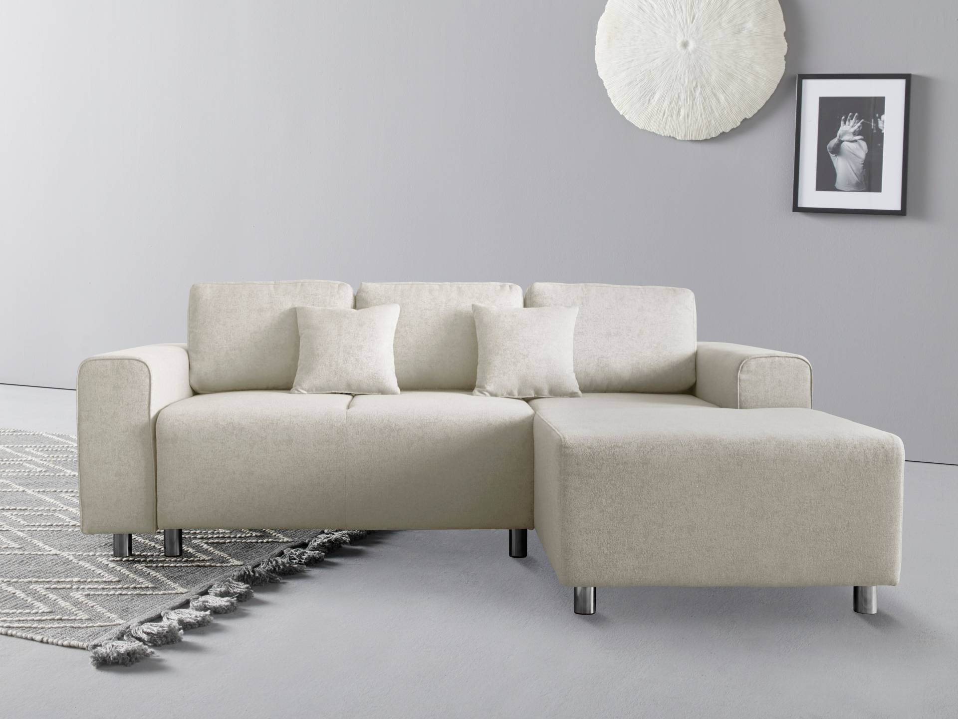 Guido Maria Kretschmer Home&Living Ecksofa »Györ«, L-Form, wahlweise mit Bettfunktion und Bettkasten incl. 2 Zierkissen von Guido Maria Kretschmer Home&Living