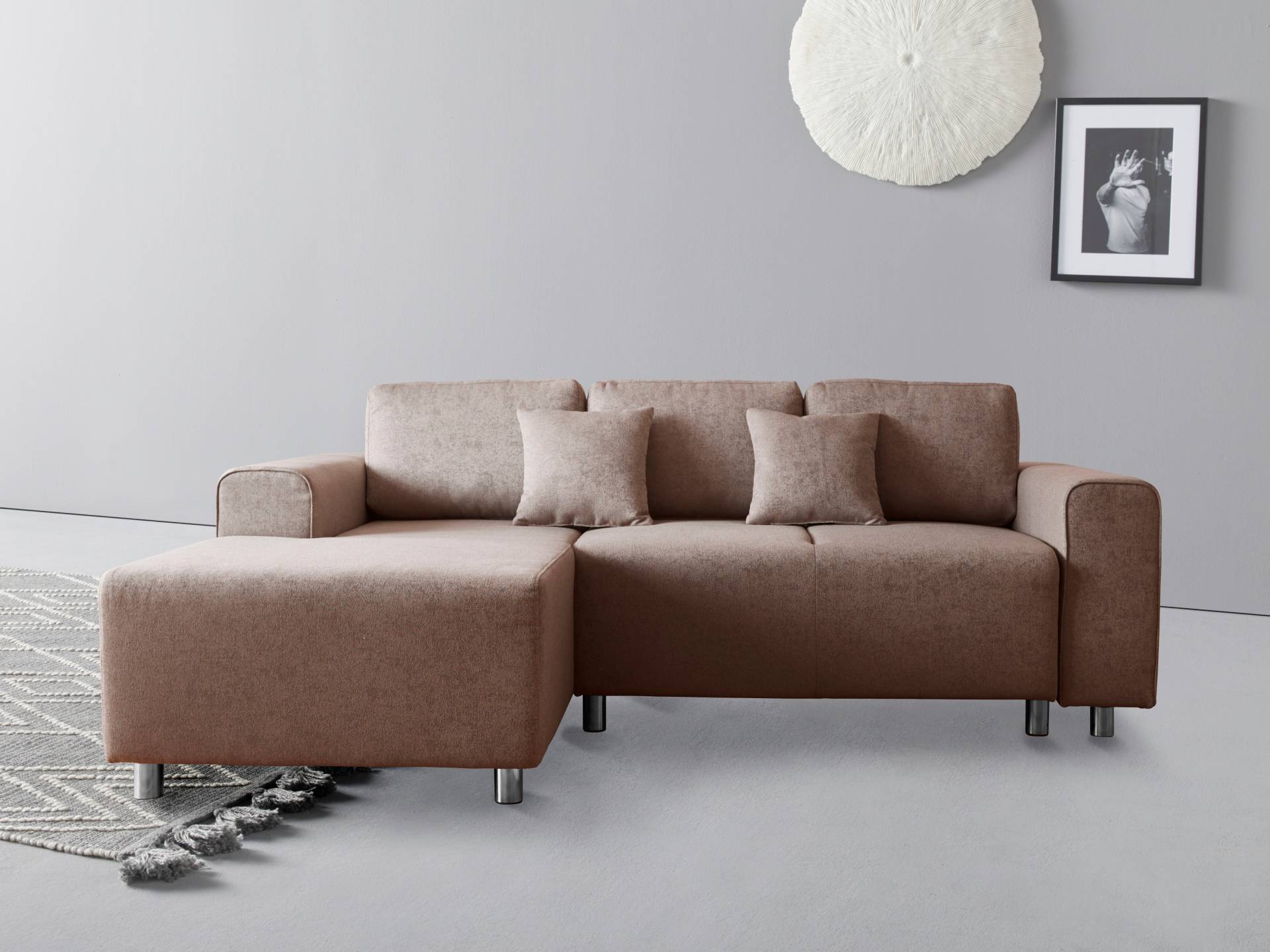 Guido Maria Kretschmer Home&Living Ecksofa »Györ«, L-Form, wahlweise mit Bettfunktion und Bettkasten incl. 2 Zierkissen von Guido Maria Kretschmer Home&Living