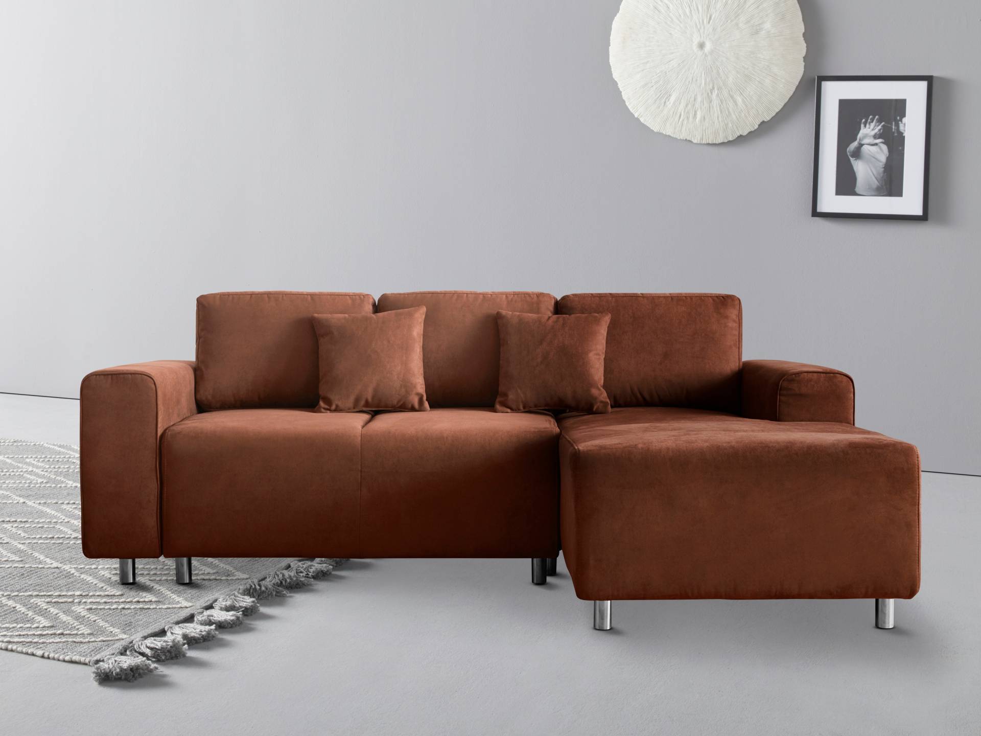 Guido Maria Kretschmer Home&Living Ecksofa »Györ«, L-Form, wahlweise mit Bettfunktion und Bettkasten incl. 2 Zierkissen von Guido Maria Kretschmer Home&Living