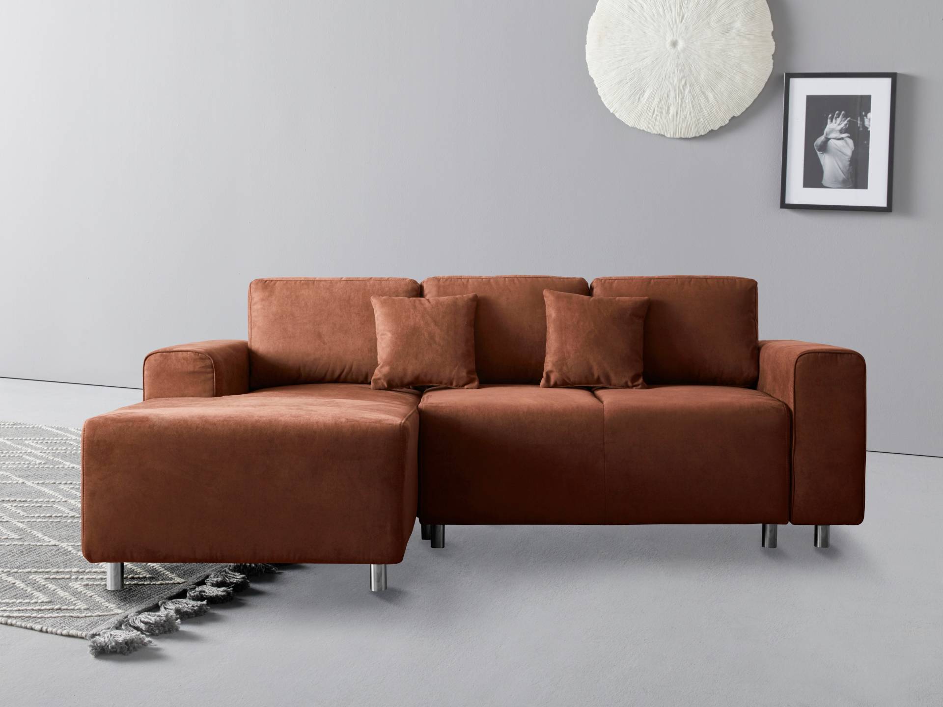 Guido Maria Kretschmer Home&Living Ecksofa »Györ«, L-Form, wahlweise mit Bettfunktion und Bettkasten incl. 2 Zierkissen von Guido Maria Kretschmer Home&Living