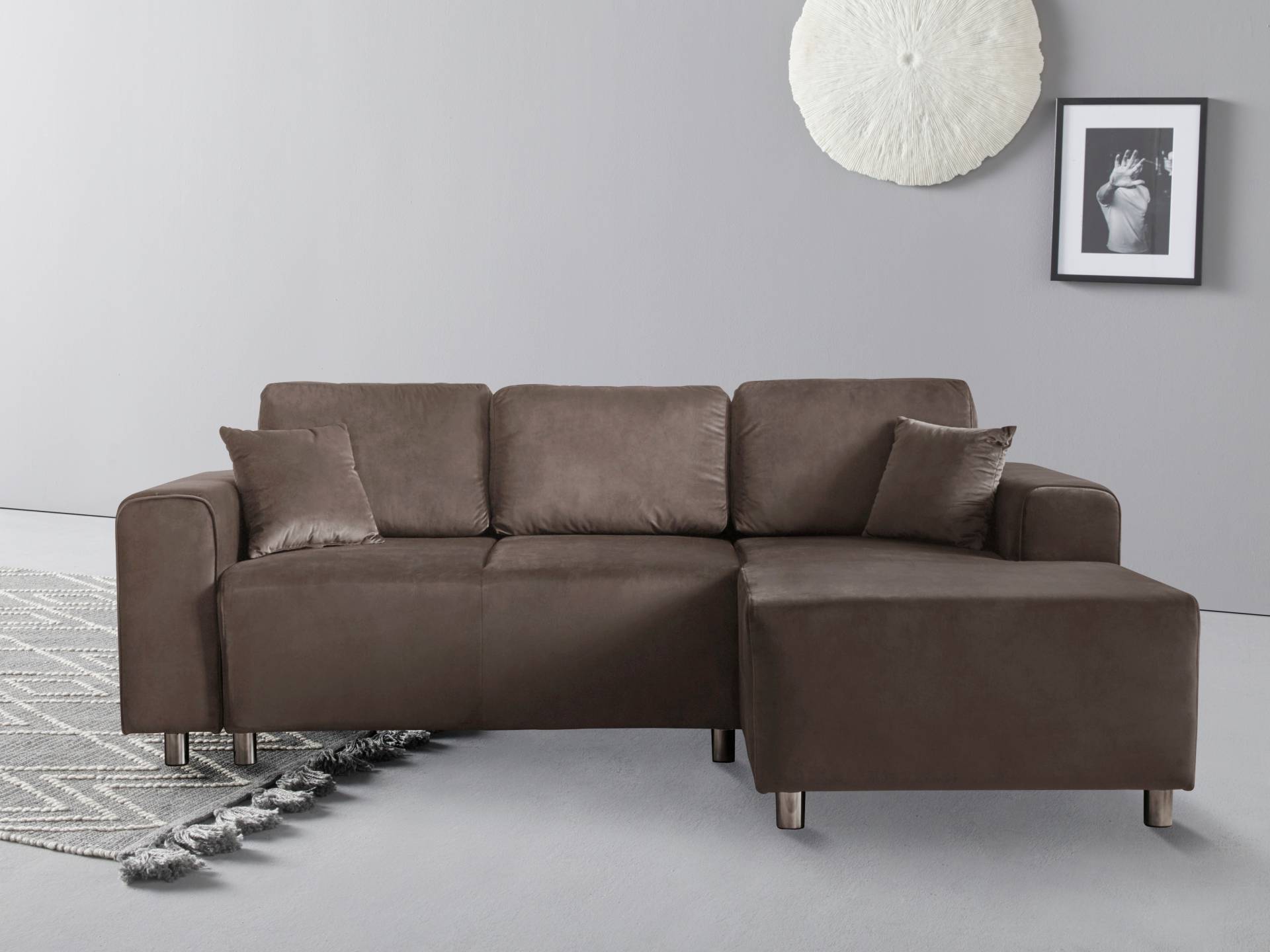 Guido Maria Kretschmer Home&Living Ecksofa »Györ«, L-Form, wahlweise mit Bettfunktion und Bettkasten incl. 2 Zierkissen von Guido Maria Kretschmer Home&Living