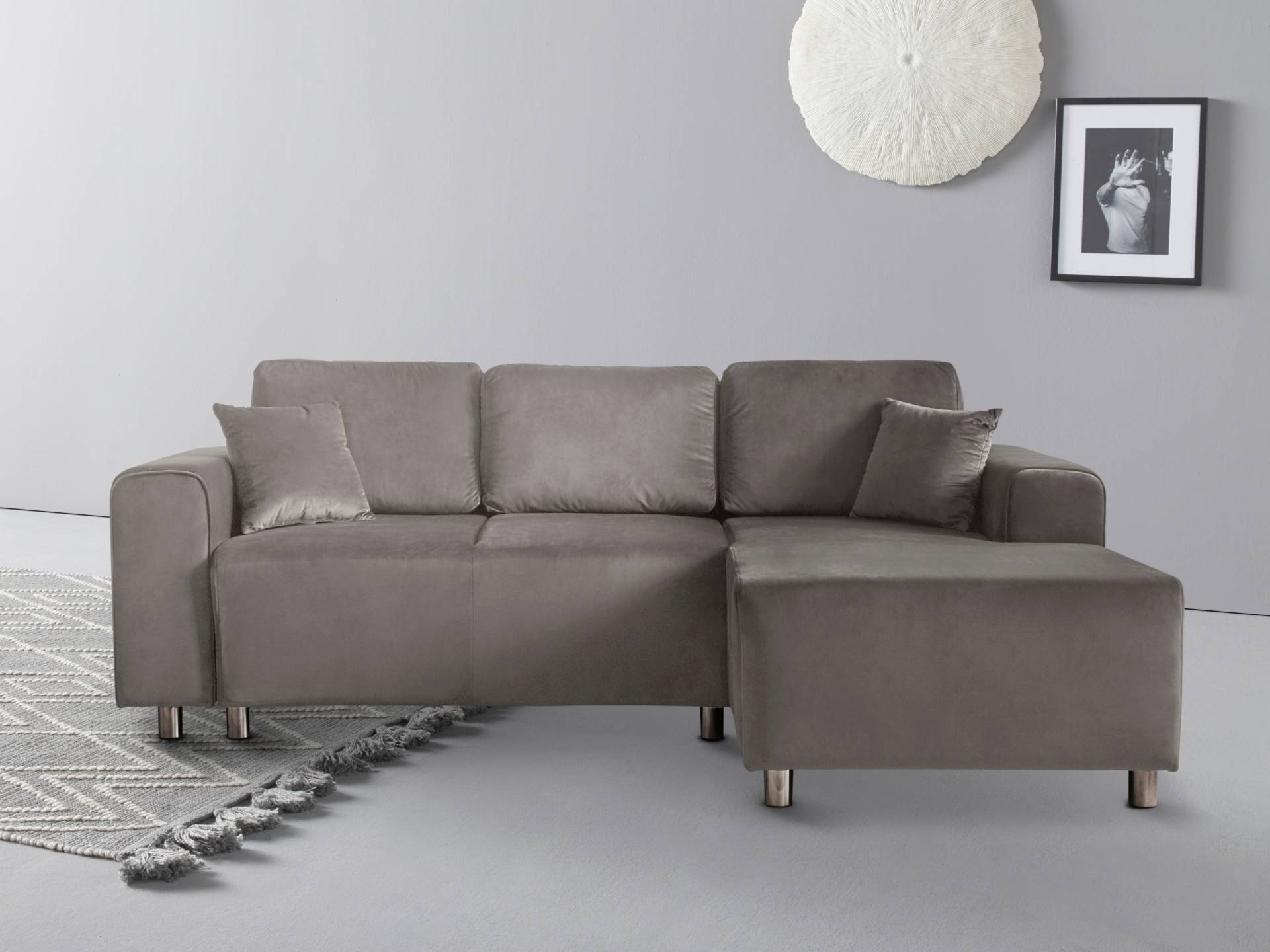 Guido Maria Kretschmer Home&Living Ecksofa »Györ«, L-Form, wahlweise mit Bettfunktion und Bettkasten incl. 2 Zierkissen von Guido Maria Kretschmer Home&Living