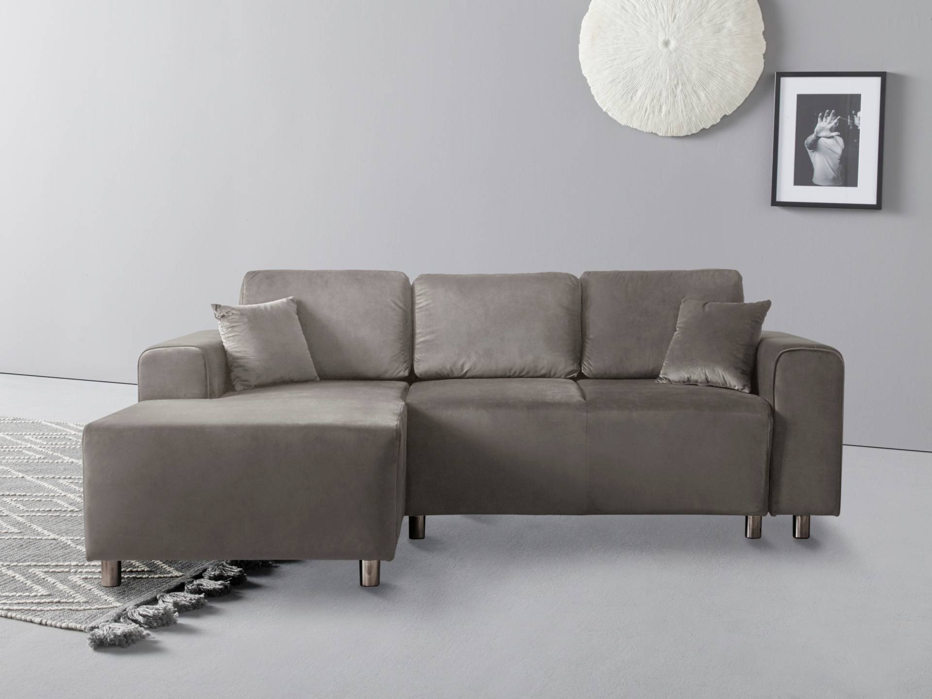 Guido Maria Kretschmer Home&Living Ecksofa »Györ«, L-Form, wahlweise mit Bettfunktion und Bettkasten incl. 2 Zierkissen von Guido Maria Kretschmer Home&Living