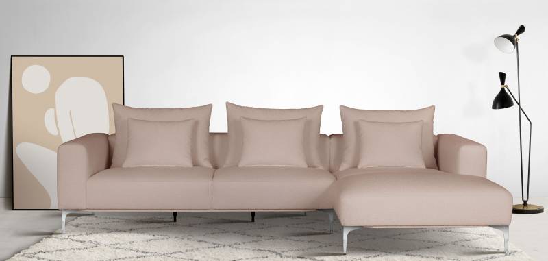 Guido Maria Kretschmer Home&Living Ecksofa »JANTE L-Form«, wahlweise Recamiere links oder rechts, mit Chromfüssen von Guido Maria Kretschmer Home&Living