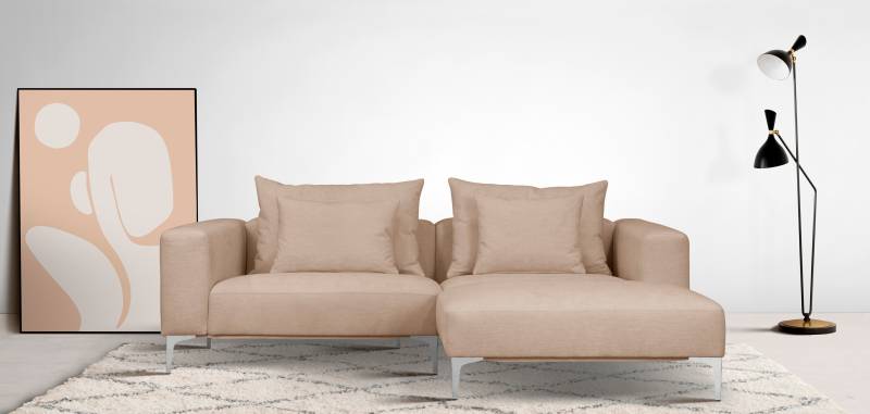 Guido Maria Kretschmer Home&Living Ecksofa »JANTE L-Form«, wahlweise Recamiere links oder rechts, mit Chromfüssen von Guido Maria Kretschmer Home&Living