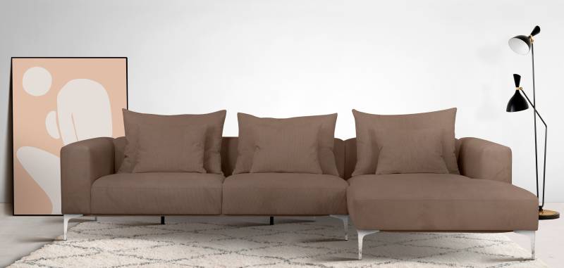 Guido Maria Kretschmer Home&Living Ecksofa »JANTE L-Form«, wahlweise Recamiere links oder rechts, mit Chromfüssen von Guido Maria Kretschmer Home&Living