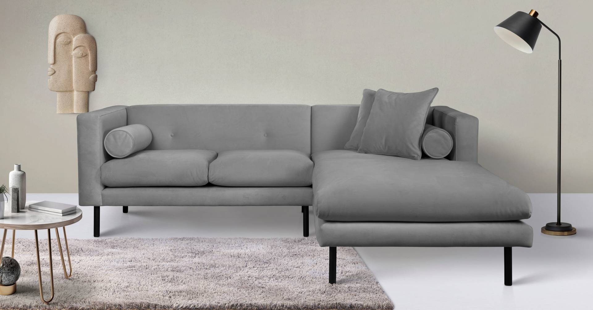 Guido Maria Kretschmer Home&Living Ecksofa »Lillibeth L-Form«, Zierkissen als Wendekissen, in Samtoptik oder Cord von Guido Maria Kretschmer Home&Living