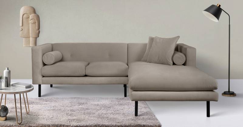 Guido Maria Kretschmer Home&Living Ecksofa »Lillibeth L-Form«, Zierkissen als Wendekissen, in Samtoptik oder Cord von Guido Maria Kretschmer Home&Living