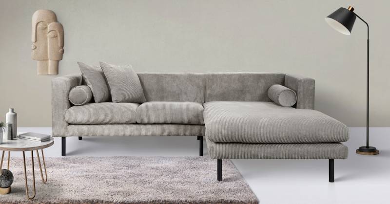 Guido Maria Kretschmer Home&Living Ecksofa »Lillibeth L-Form«, Zierkissen als Wendekissen, in Samtoptik oder Cord von Guido Maria Kretschmer Home&Living