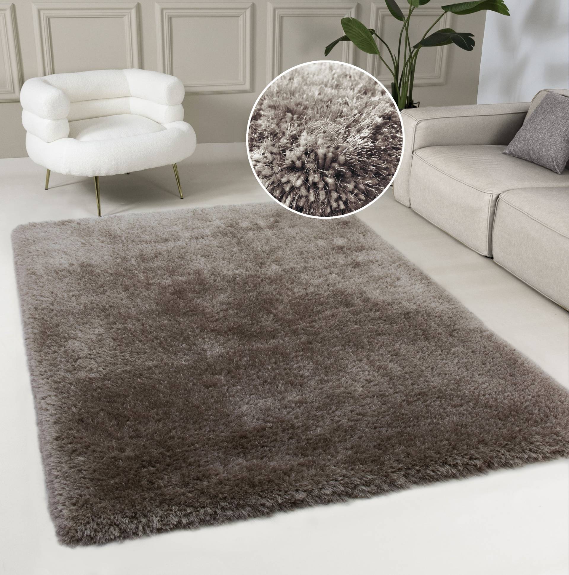 Guido Maria Kretschmer Home&Living Hochflor-Teppich »Micro exclusiv Teppich, sehr hoher Flor, weich durch Mikrofaser«, rechteckig, 78 mm Höhe, sehr weich, flauschig, uni, Wohnzimmer, Schlafzimmer, Kinderzimmer von Guido Maria Kretschmer Home&Living