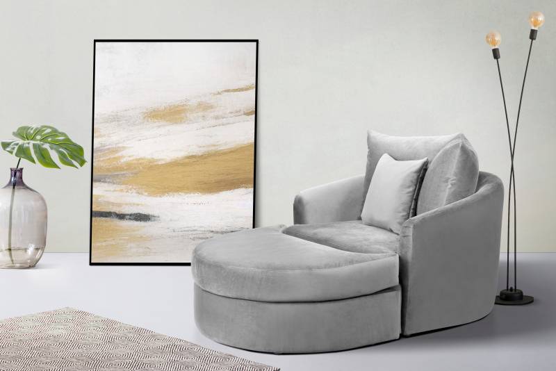 Guido Maria Kretschmer Home&Living Loveseat »ANNE«, mit weichen Formen, Wendekissen, wahlweise mit oder ohne Hocker von Guido Maria Kretschmer Home&Living