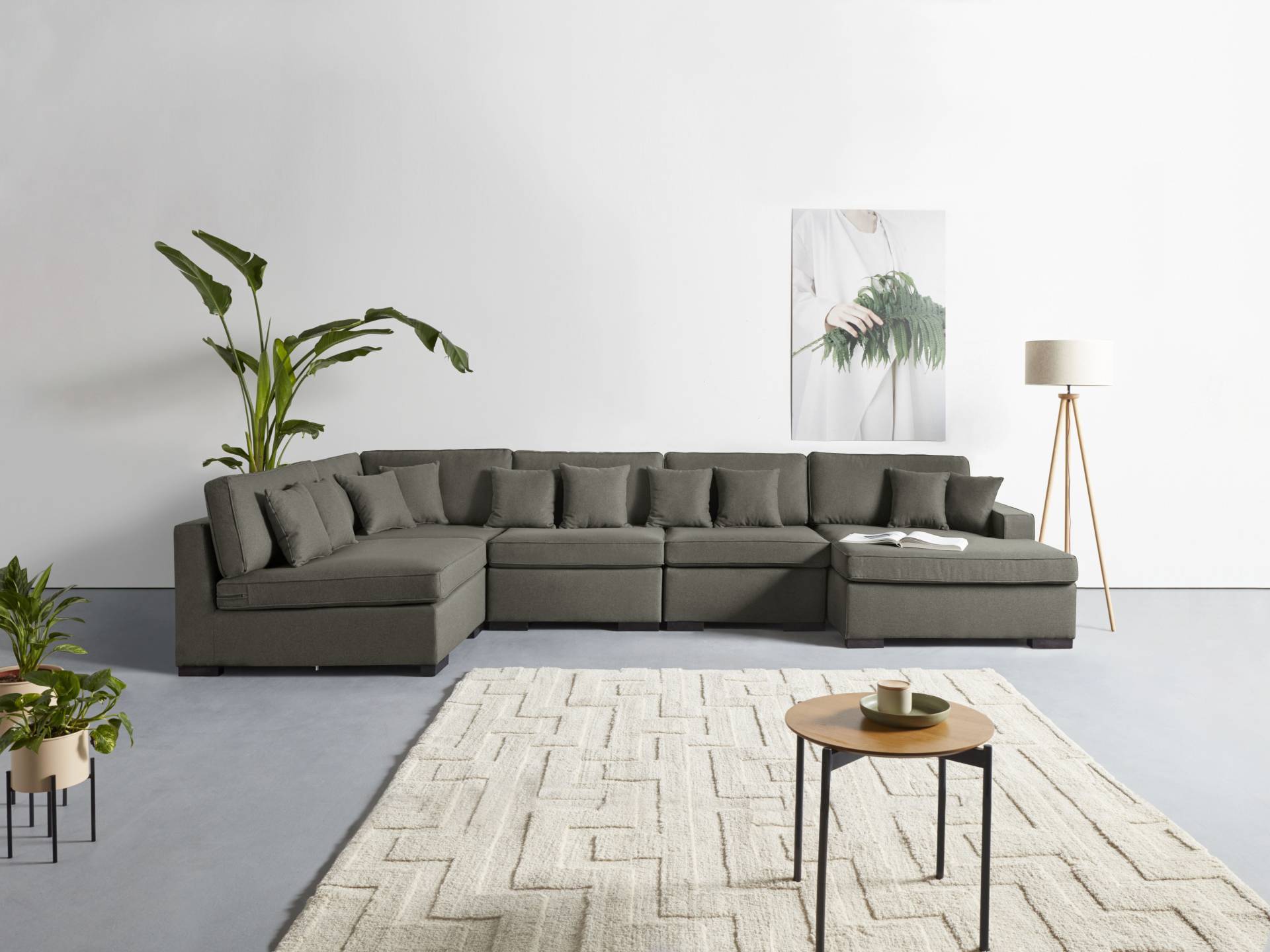 Guido Maria Kretschmer Home&Living Wohnlandschaft »Skara U-Form«, Lounge-Sofa mit Federkernpolsterung, in vielen Bezugsvarianten von Guido Maria Kretschmer Home&Living