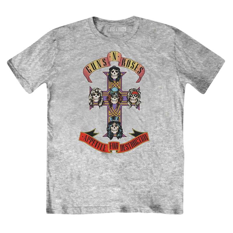 Appetite For Destruction Tshirt Jungen Grau 128 von Guns N Roses