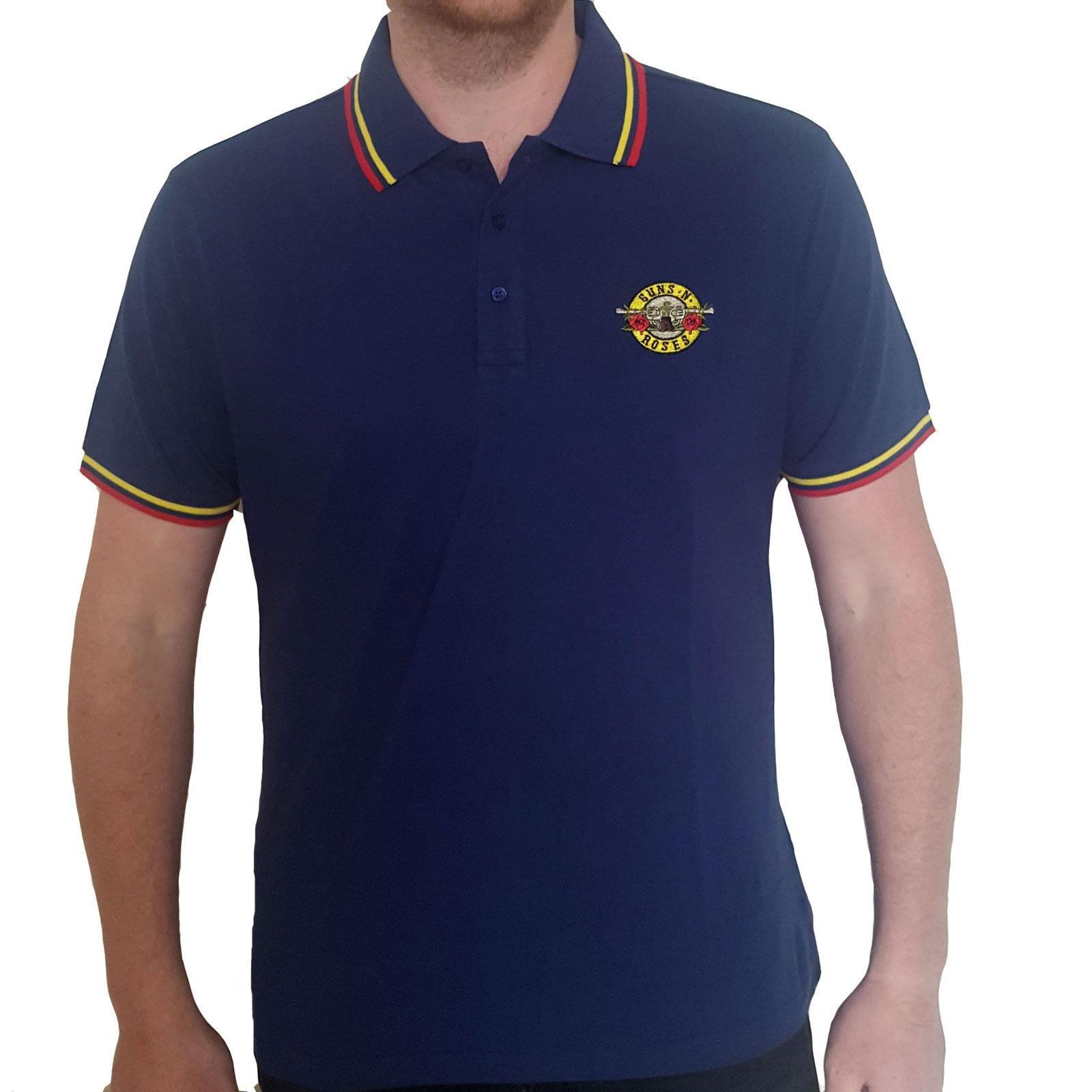 Classic Poloshirt Damen Marine L von Guns N Roses