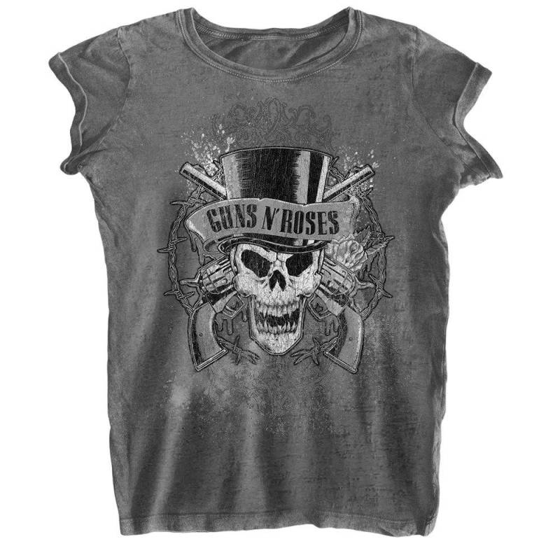 Faded Skull Tshirt Damen Grau L von Guns N Roses