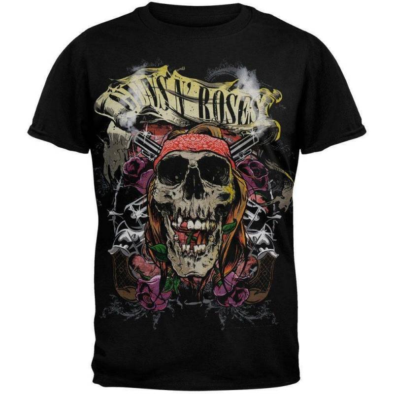 Guns N Roses - Trashy Skull TShirt, für Damen, Schwarz, Größe S von Guns N Roses