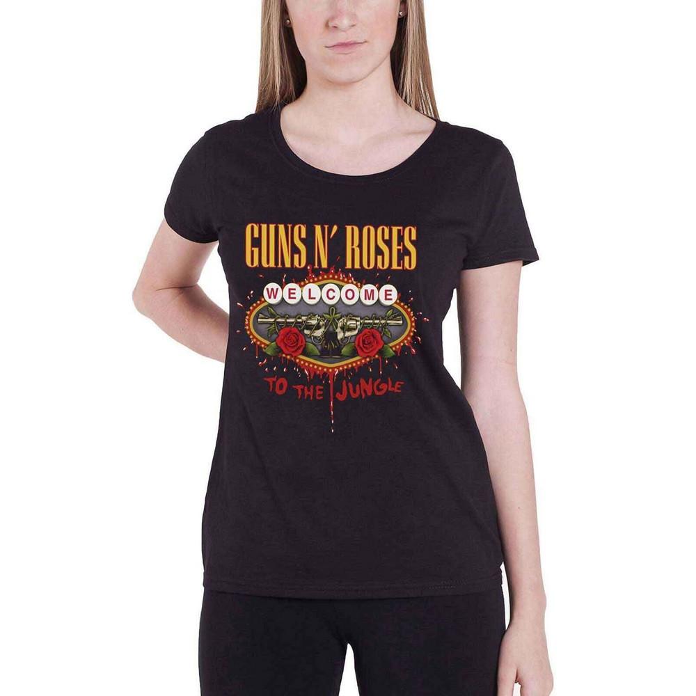 Guns N Roses - Welcome to the Jungle TShirt, für Damen, Schwarz, Größe M von Guns N Roses