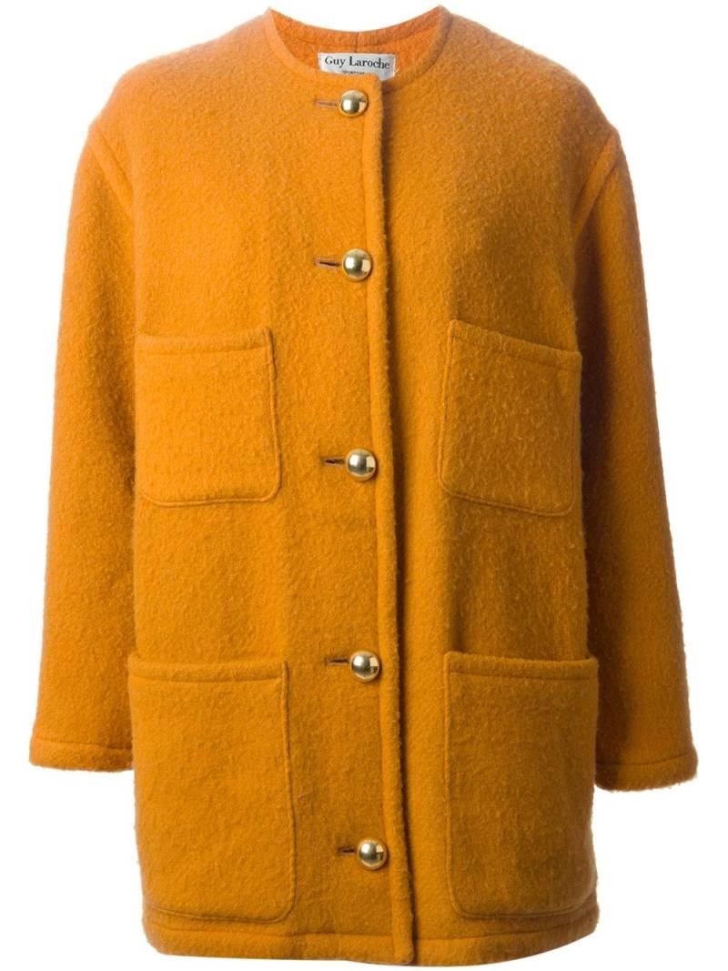 Guy Laroche Pre-Owned single breasted coat - Yellow von Guy Laroche Pre-Owned