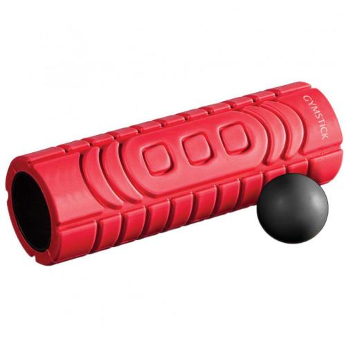 Gymstick Reiserolle mit Myofascia Ball - schwarz, rot von Gymstick