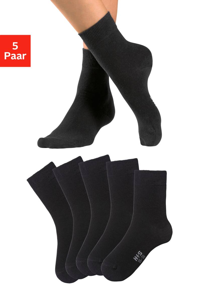 H.I.S Basicsocken, (Packung, 5 Paar), mit besonders weichem Bündchen von H.I.S