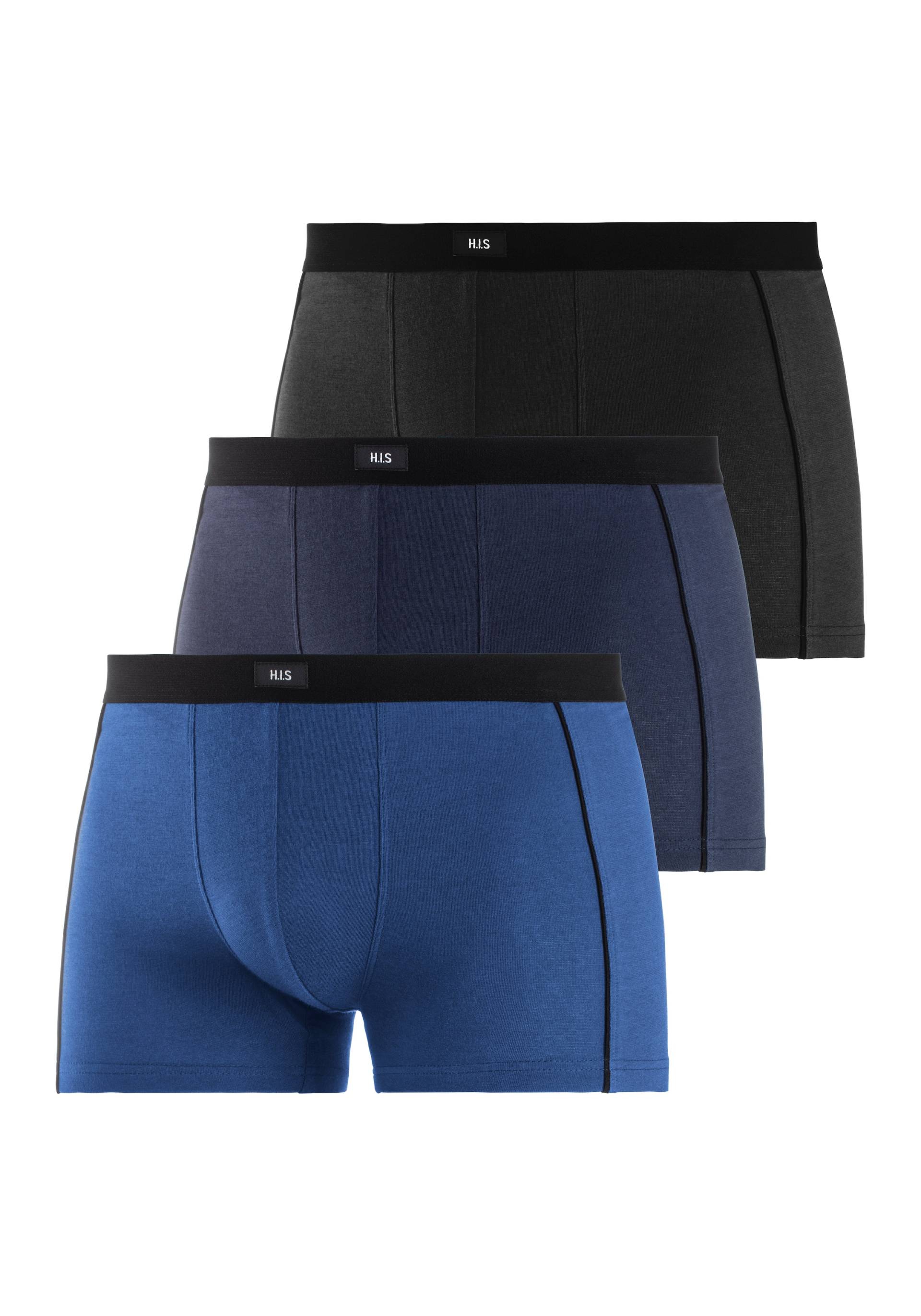 H.I.S Boxer »Boxershorts für Herren«, (Packung, 3 St.), mit schmalen Piping an den Seiten von H.I.S