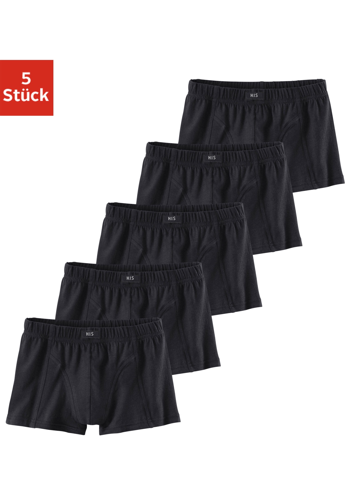H.I.S Boxer »Boxershorts für Jungen«, (Packung, 5 St.), farblich sortiert oder nur schwarz H.I.S Boxer »Boxershorts für Jungen«, (Packung, 5 St.), farblich sortiert oder nur schwarz von H.I.S