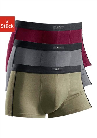 H.I.S Boxer »Boxershorts für Herren«, (Packung, 3 St.), mit schmalen Piping an den Seiten von H.I.S