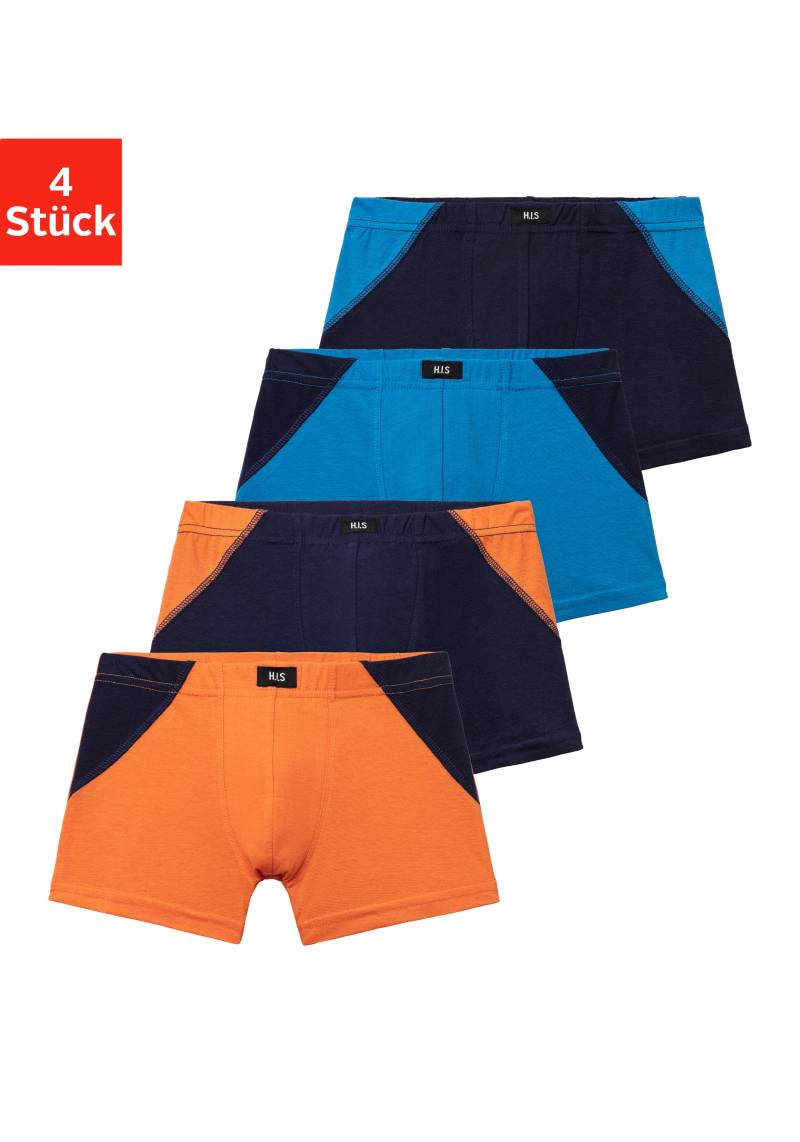 H.I.S Boxer »Boxershorts für Jungen«, (Packung, 4 St.), mit coolem Colorblocking für einen sportlichen Auftritt von H.I.S