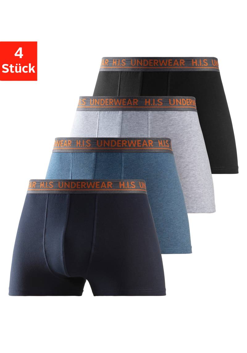 H.I.S Boxer, (Packung, 4 St.), mit bequemem Stretchbündchen von H.I.S