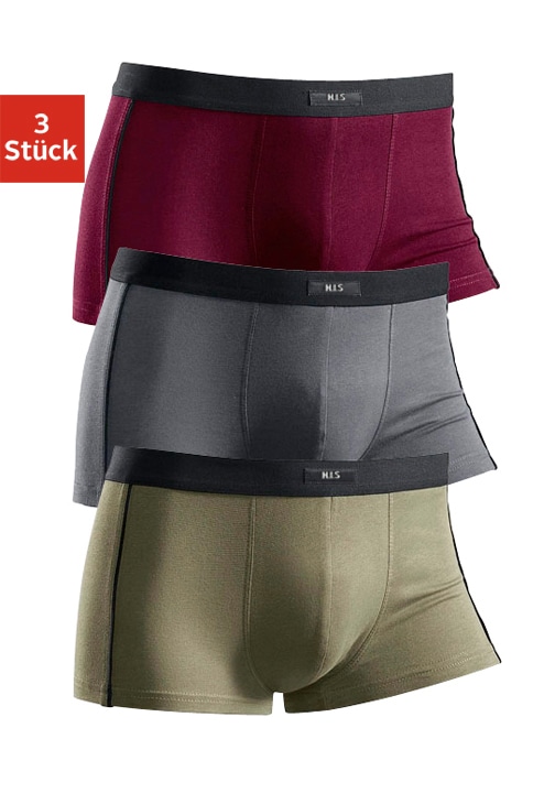 H.I.S Hipster, (Packung, 3 St.), knapp sitzende Boxershorts aus Baumwollmischung von H.I.S