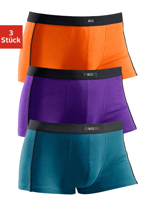 H.I.S Hipster, (Packung, 3 St.), knapp sitzende Boxershorts aus Baumwollmischung von H.I.S