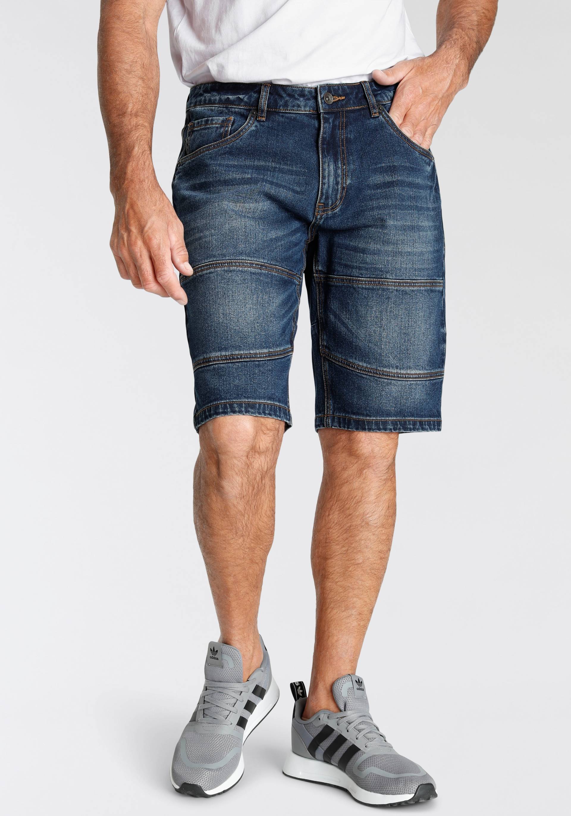 H.I.S Jeansbermudas, entspannte Passform, gerader Beinschnitt, modische Washed-Optik H.I.S Jeansbermudas, entspannte Passform, gerader Beinschnitt, modische Washed-Optik von H.I.S