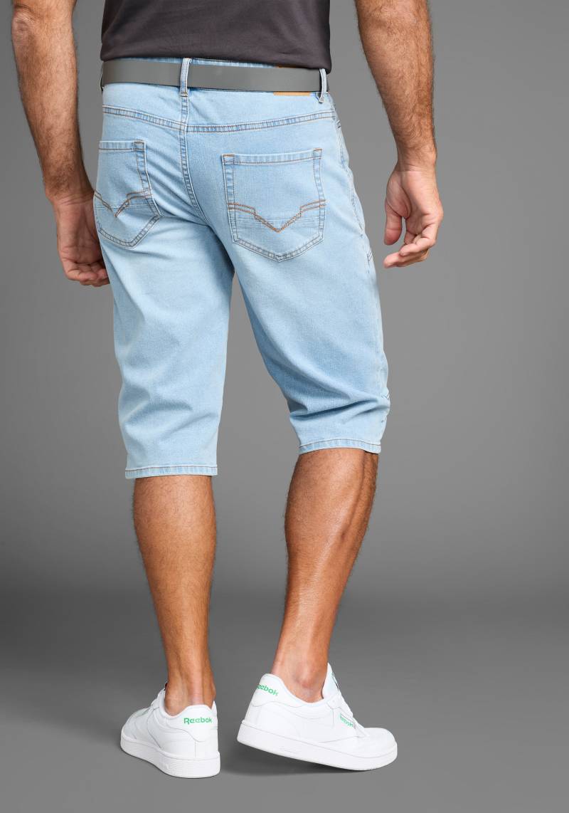 H.I.S Jeansbermudas »HANTZ«, (Set, 2 tlg., mit abnehmbarem Gürtel), gerader Beinschnitt, Used-Look mit Abriebeffekten von H.I.S