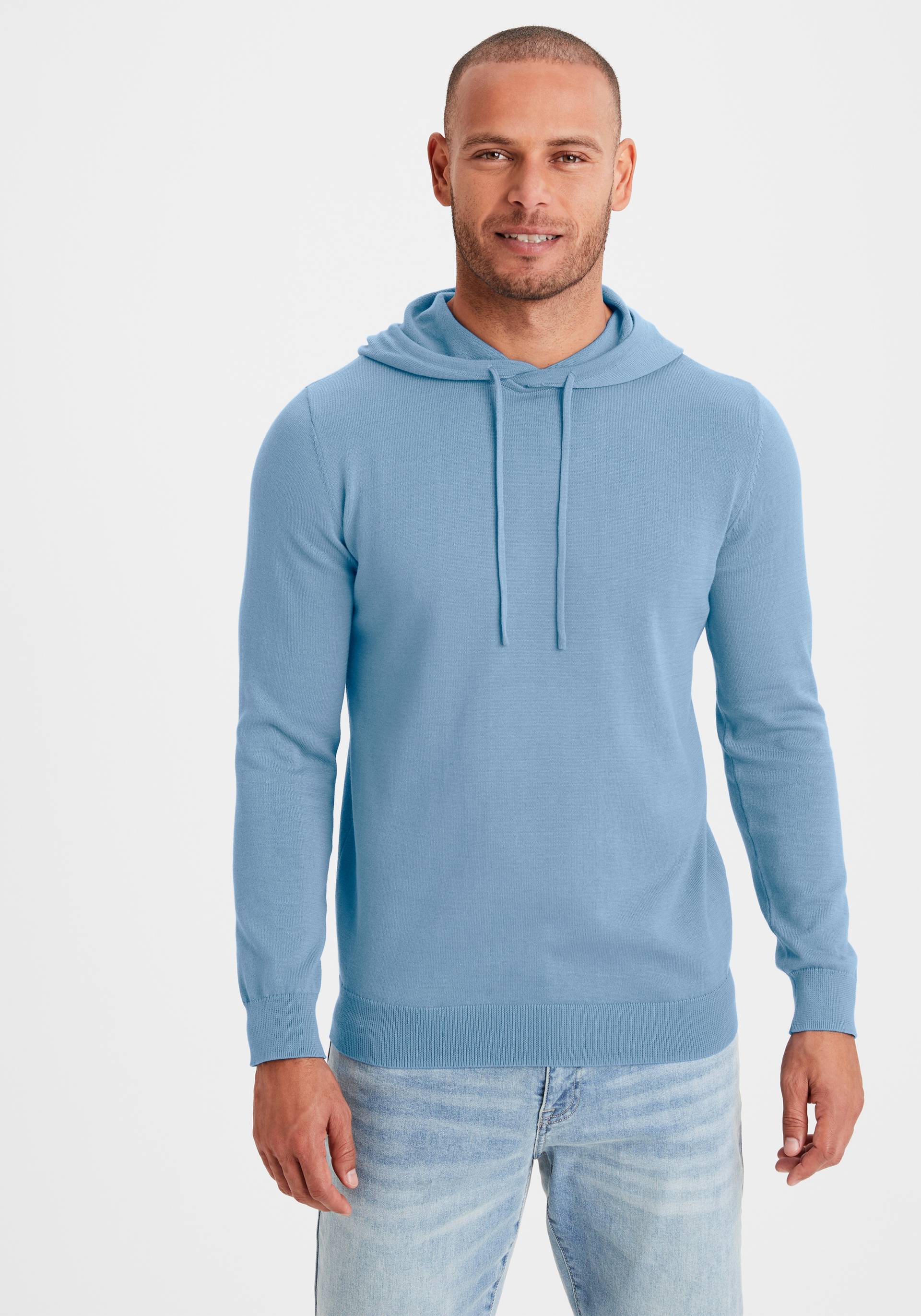 H.I.S Strickpullover »mit Kapuze, Regular Fit,«, Pullover mit Rundhals, Feinstrick, Baumwollmischung H.I.S Strickpullover »mit Kapuze, Regular Fit,«, Pullover mit Rundhals, Feinstrick, Baumwollmischung von H.I.S