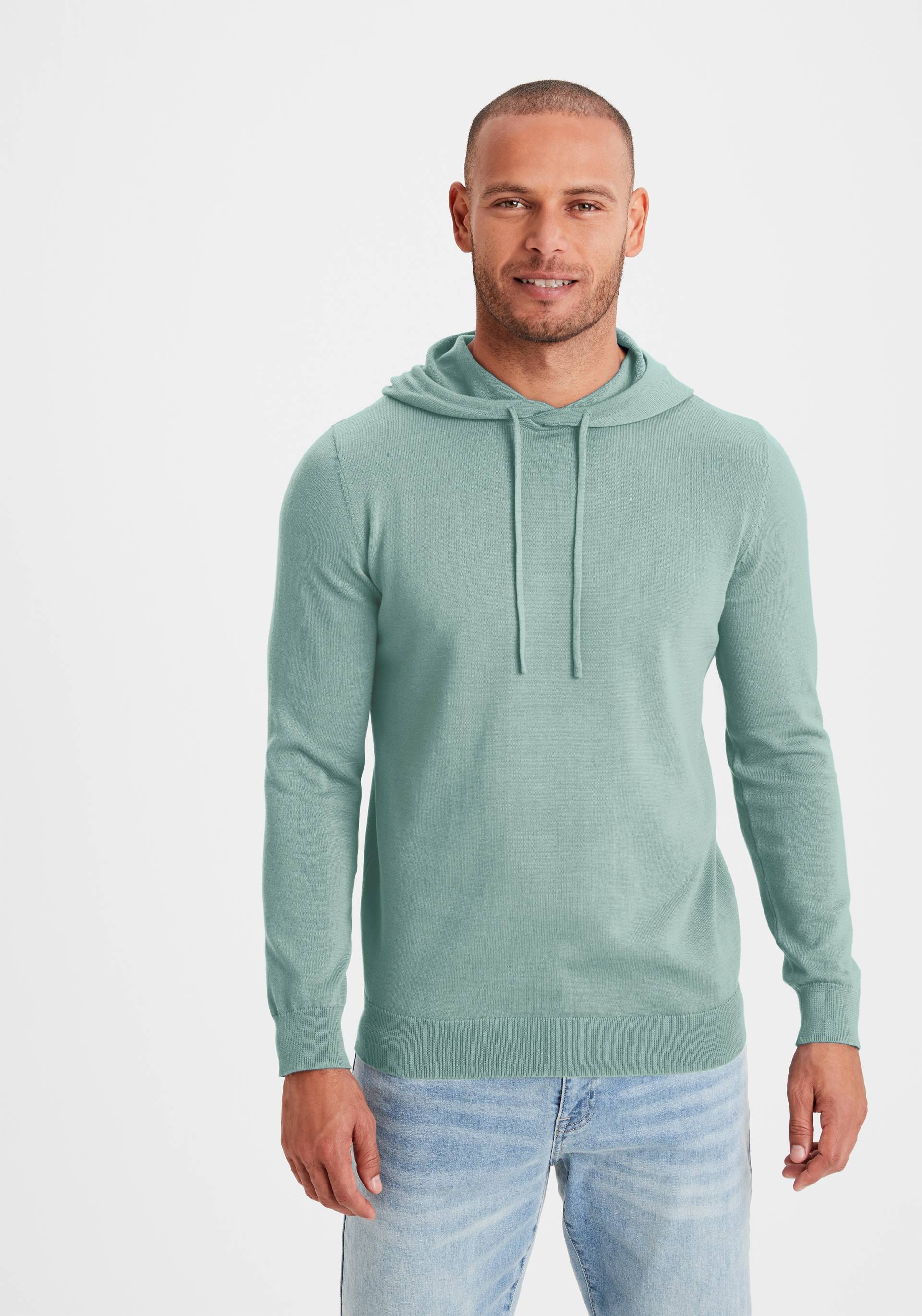 H.I.S Strickpullover »mit Kapuze, Regular Fit,«, Pullover mit Rundhals, Feinstrick, Baumwollmischung H.I.S Strickpullover »mit Kapuze, Regular Fit,«, Pullover mit Rundhals, Feinstrick, Baumwollmischung von H.I.S