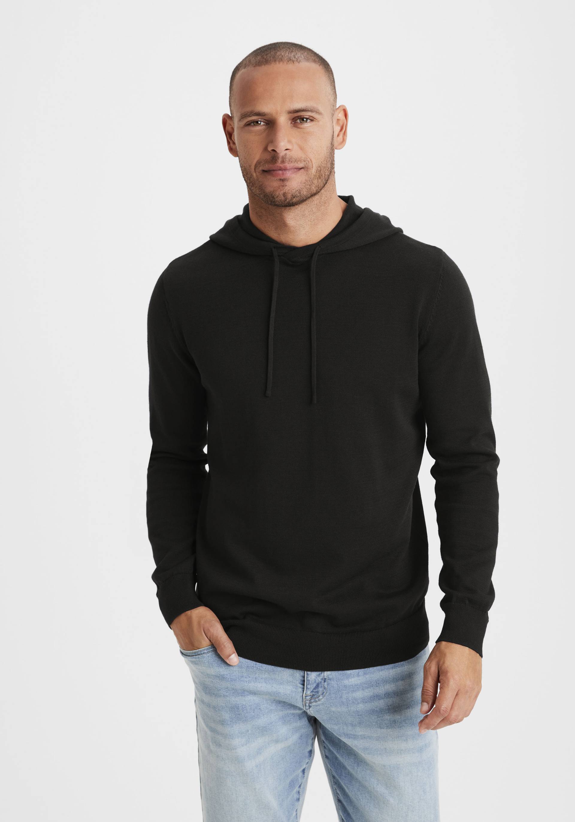 H.I.S Strickpullover »mit Kapuze, Regular Fit,«, Pullover mit Rundhals, Feinstrick, Baumwollmischung H.I.S Strickpullover »mit Kapuze, Regular Fit,«, Pullover mit Rundhals, Feinstrick, Baumwollmischung von H.I.S