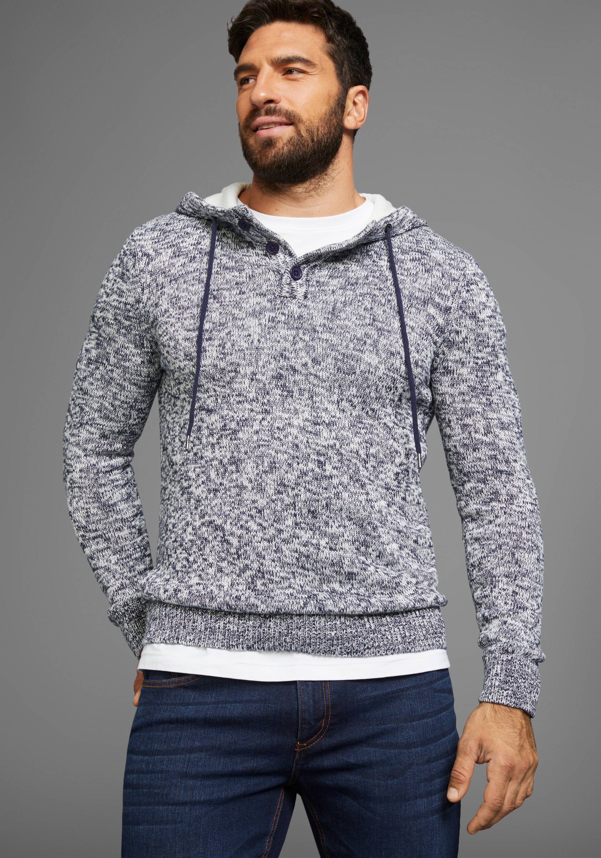 H.I.S Kapuzenpullover »Bis Grösse 5 XL«, mit Knopfleiste - NEUE KOLLEKTION H.I.S Kapuzenpullover »Bis Grösse 5 XL«, mit Knopfleiste - NEUE KOLLEKTION von H.I.S
