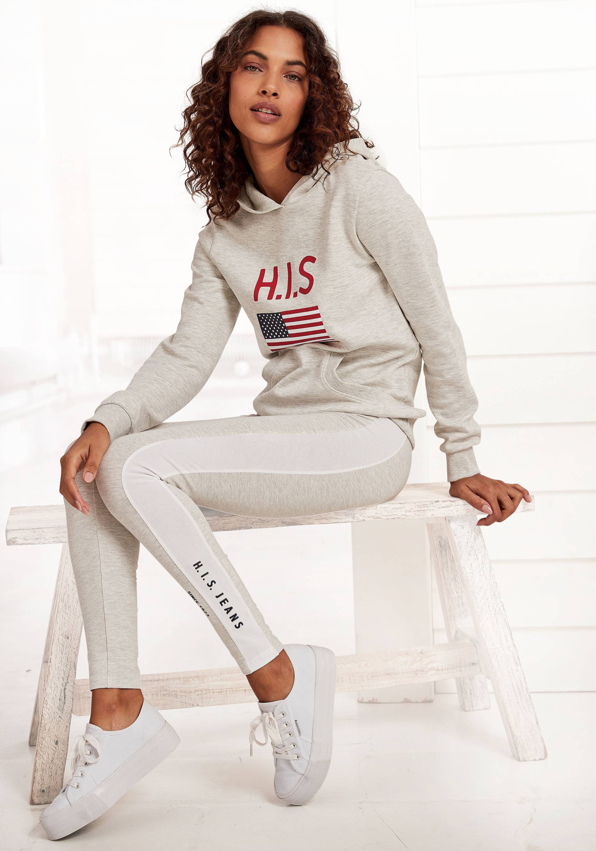 H.I.S Kapuzensweatshirt, mit Logodruck und Kängurutasche, Loungeanzug, Hoodie von H.I.S