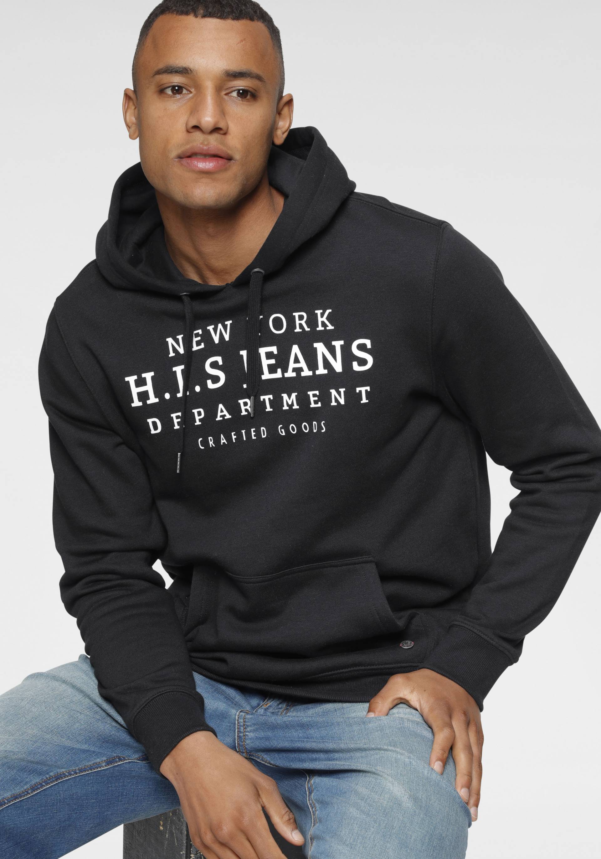 H.I.S Kapuzensweatshirt, mit Print und Badge, Kapuze, für sportliche Outfits von H.I.S