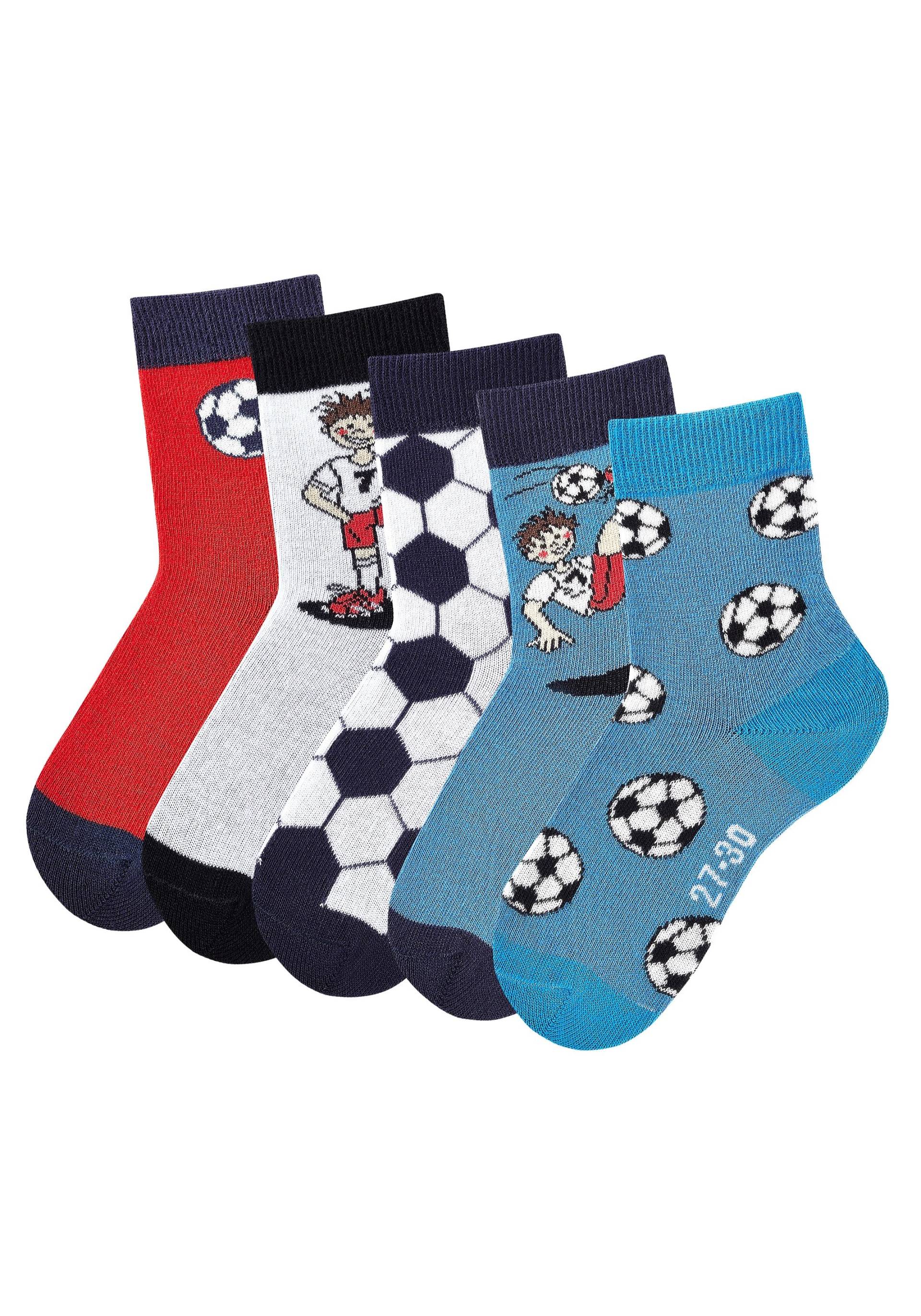 H.I.S Socken, (Packung, 5 Paar), mit Fussballmotiven von H.I.S