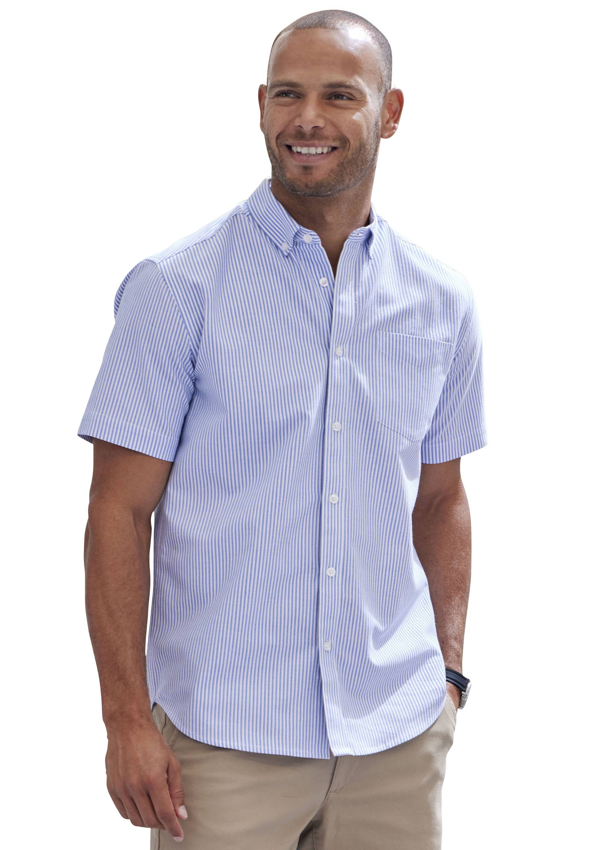 H.I.S Kurzarmhemd »Regular fit«, Oxfordhemd kurzarm mit Button-down-Kragen aus reiner Baumwolle von H.I.S