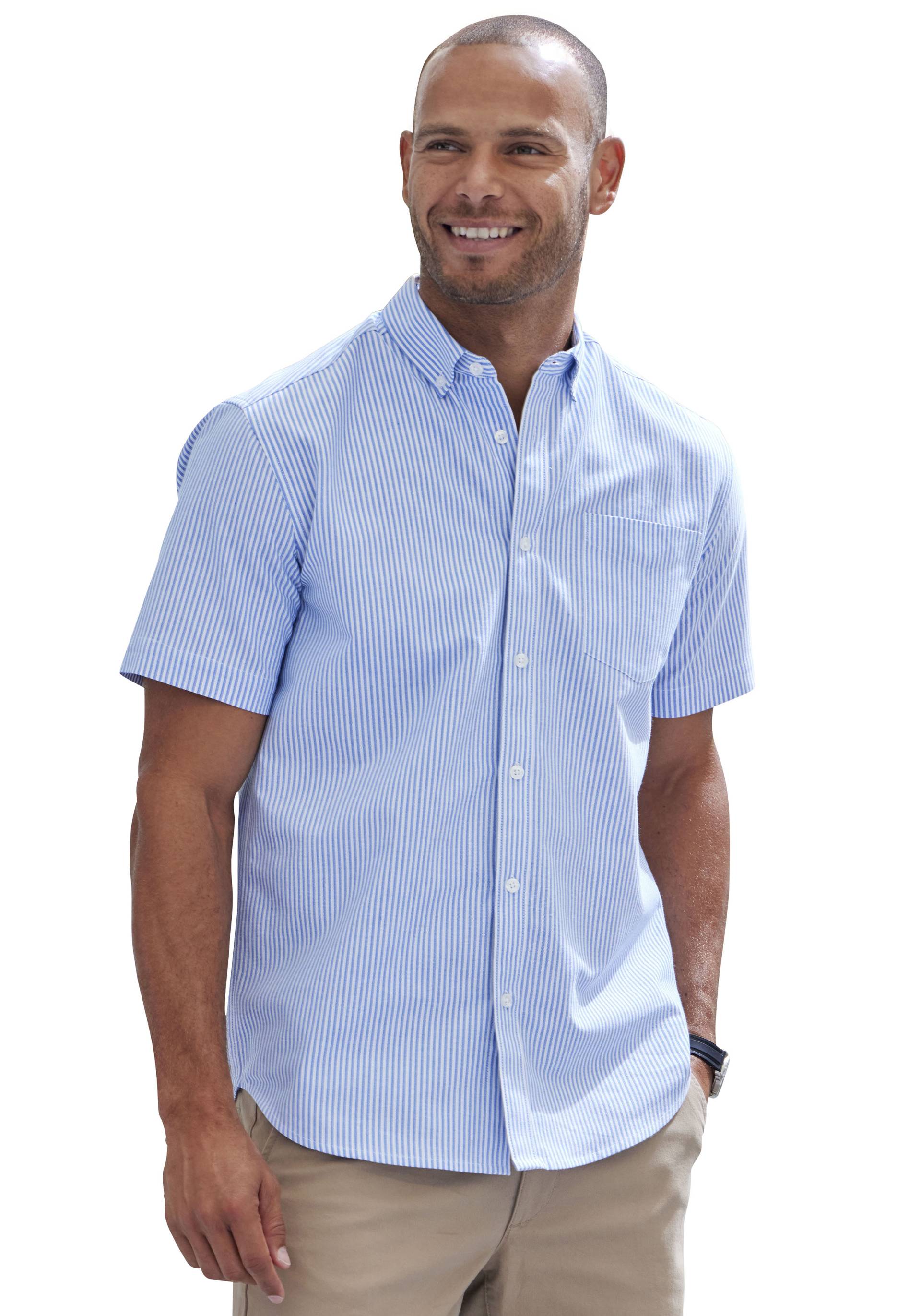 H.I.S Kurzarmhemd »Regular fit«, Oxfordhemd kurzarm mit Button-down-Kragen aus reiner Baumwolle von H.I.S