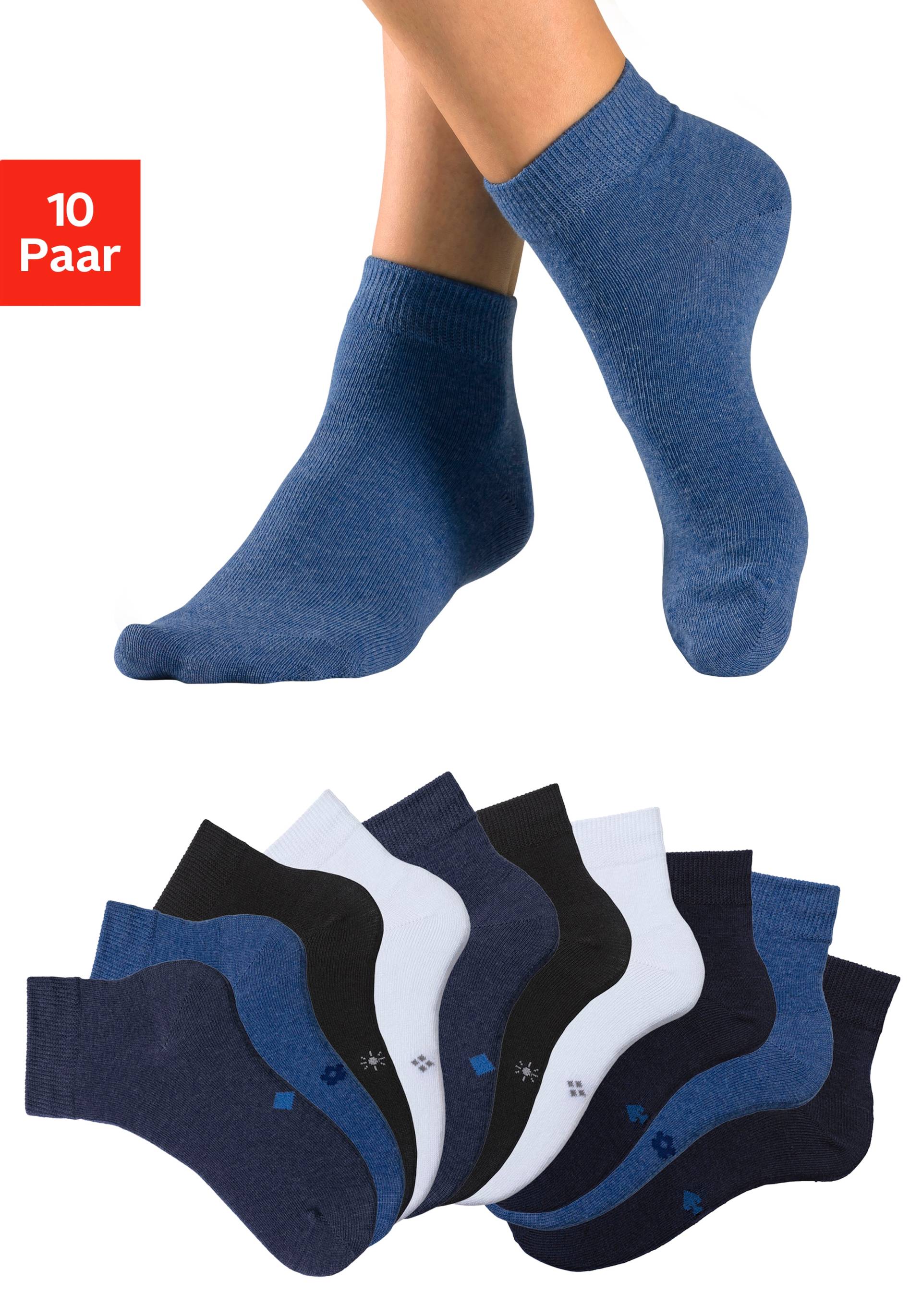 H.I.S Kurzsocken, (Packung, 10 Paar), mit eingestrickten Symbolen von H.I.S