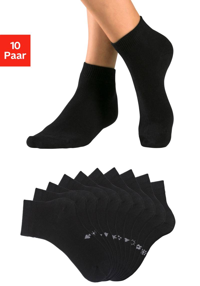 H.I.S Kurzsocken, (Packung, 10 Paar), mit eingestrickten Symbolen von H.I.S