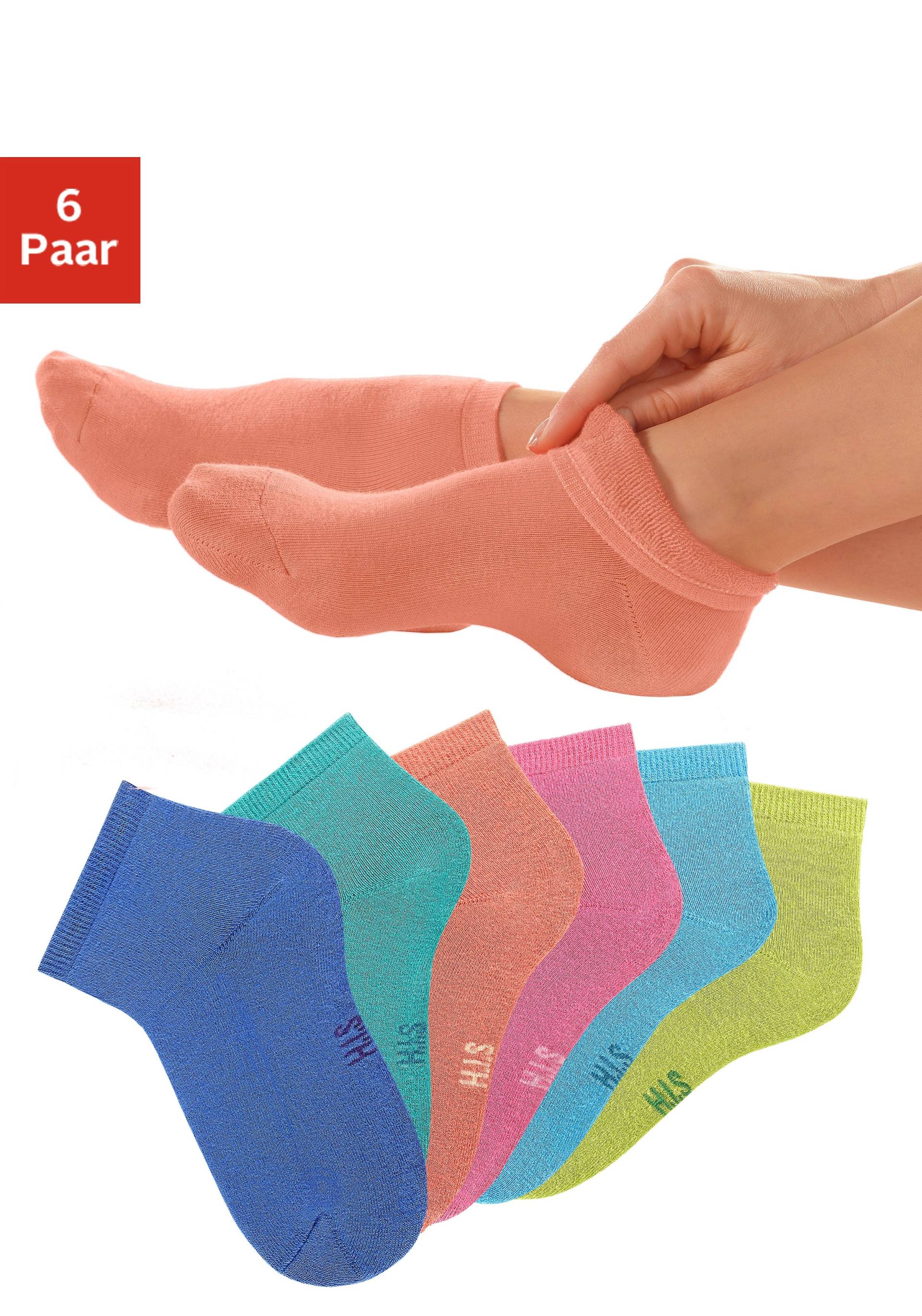 H.I.S Kurzsocken, (Packung, 6 Paar), mit kuscheligem Innenfrottee von H.I.S