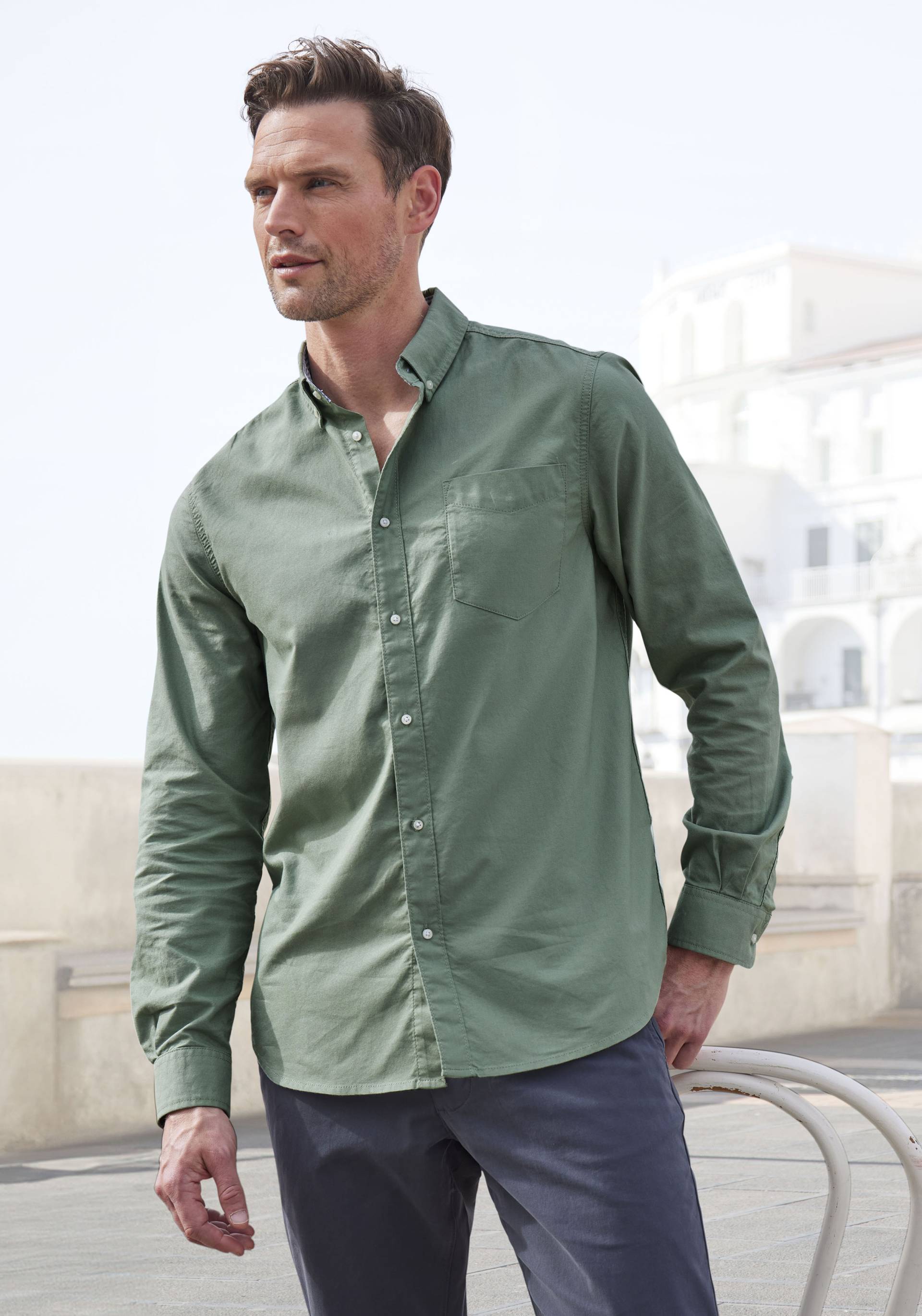 H.I.S Langarmhemd »regular-fit«, mit Button-down-Kragen, reine Baumwolle H.I.S Langarmhemd »regular-fit«, mit Button-down-Kragen, reine Baumwolle von H.I.S