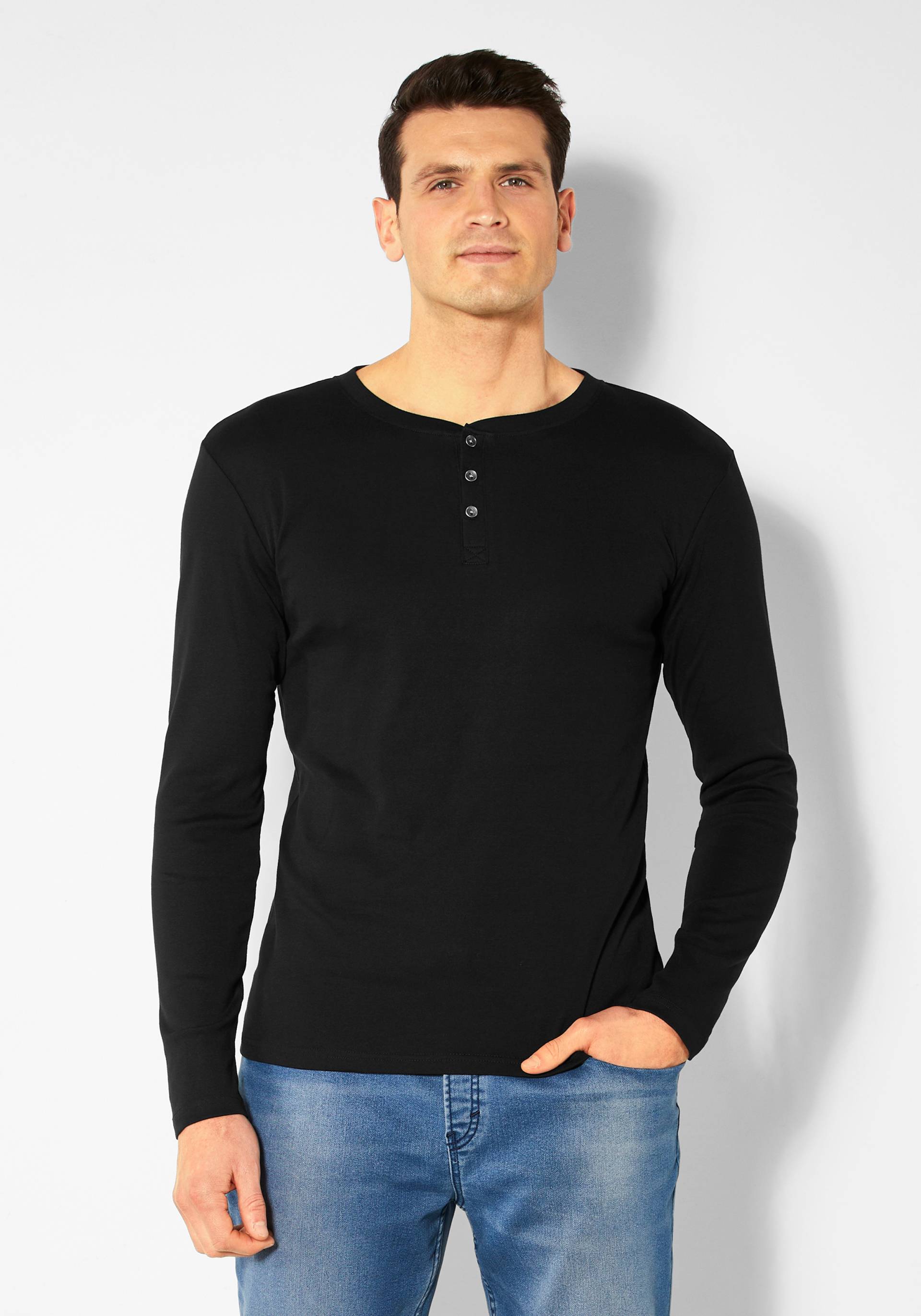 H.I.S Langarmshirt, mit aufwendiger Knopfleiste H.I.S Langarmshirt, mit aufwendiger Knopfleiste von H.I.S