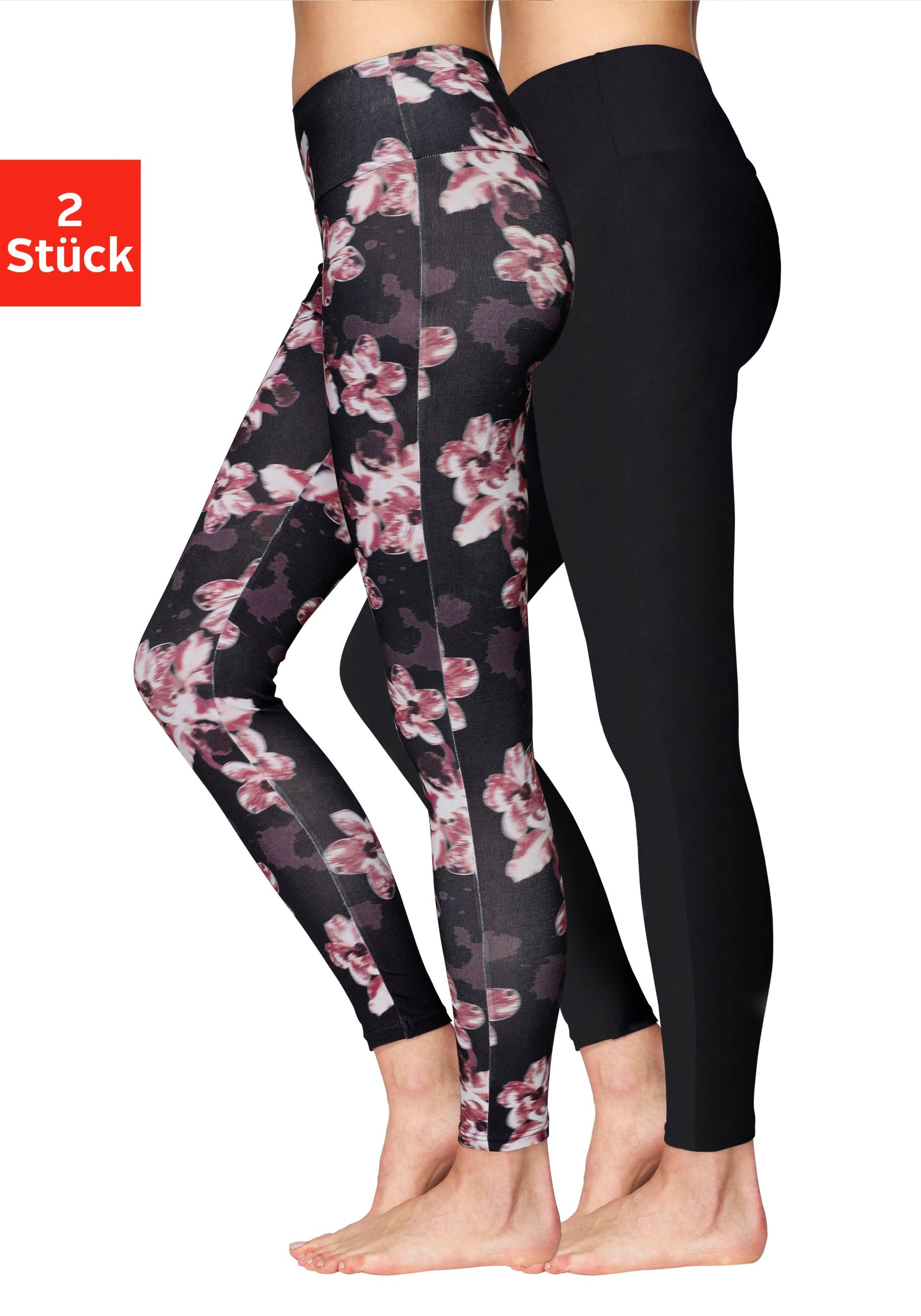 H.I.S Leggings, (2er-Pack), in bedruckt und uni von H.I.S